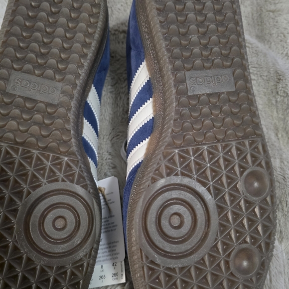 Adidas Womens Samba Sneakers In Blue and Grey,/ White Size 8.5  NWT - Picture 8 of 11